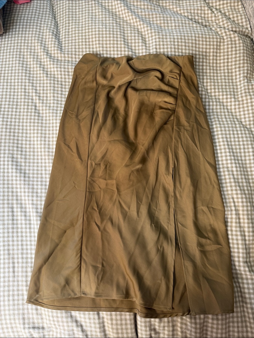 a new day Olive-Brown Midi Skirt